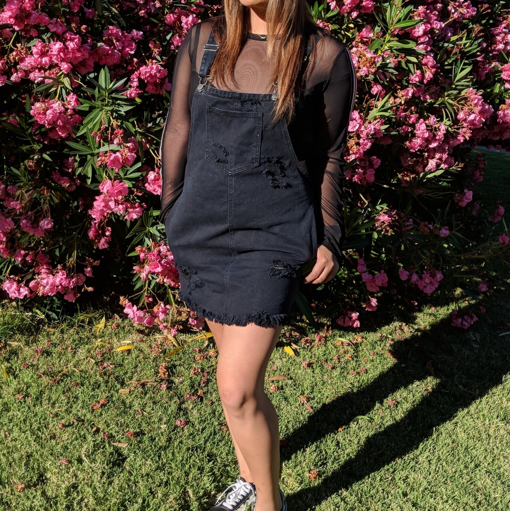 Fashion Nova Denim Overall Dress